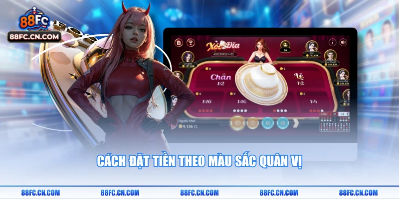 Cách đặt tiền theo màu sắc quân vị