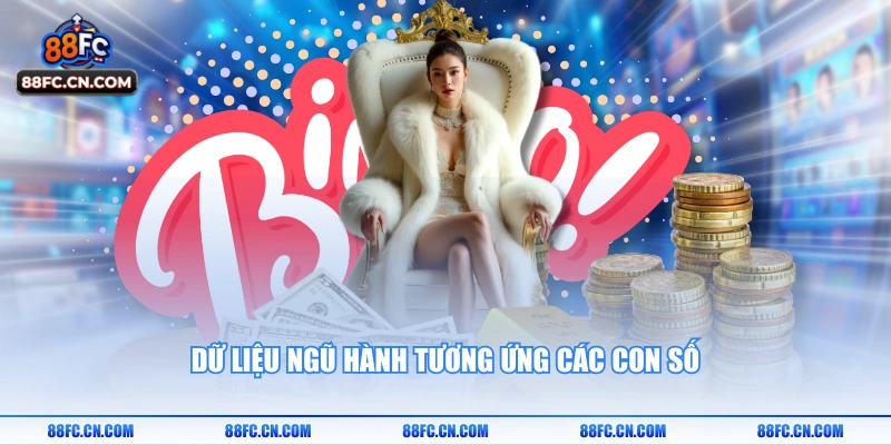 Dữ liệu ngũ hành tương ứng các con số